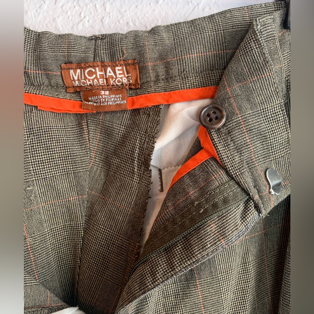 Michael Kors taylored plaid pant 38 X 31